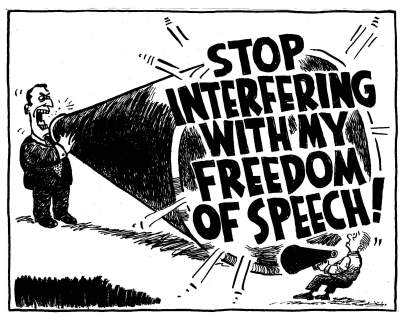 freedom-of-speech-megaphone-cartoon